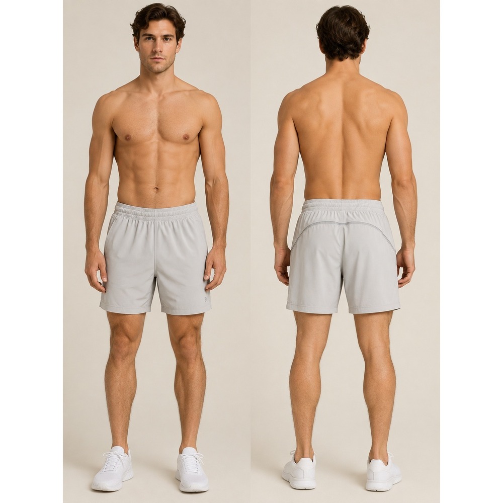 Lululemon Pace Breaker Shorts Mens XL Light Gray 8 Inch Inseam Unlined Running